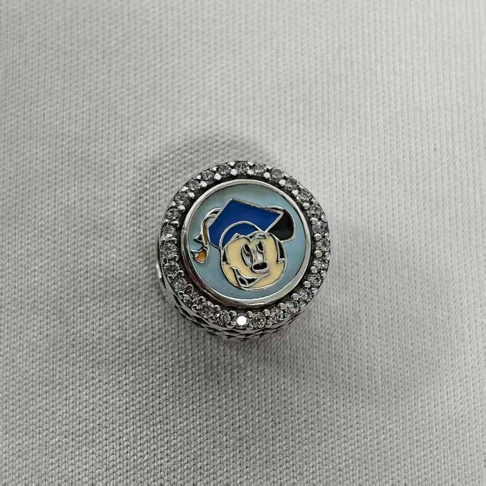 Pandora Mickey Mouse 2024 Graduation Charm, S925 Silver Jewelry